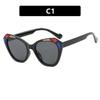 High Quality Irregular Cat Eye Sunglasses Women Men Color Blocking Fashion Luxury Sun Glasses Daily Commute Shopping Shade Glasses