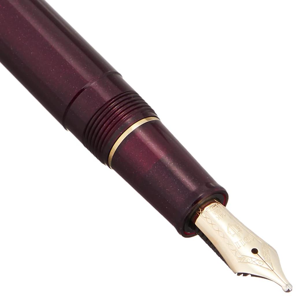 Sailor Fountain Pen Profit Light Gold Trim Shining Red Zoom 11-1038-730