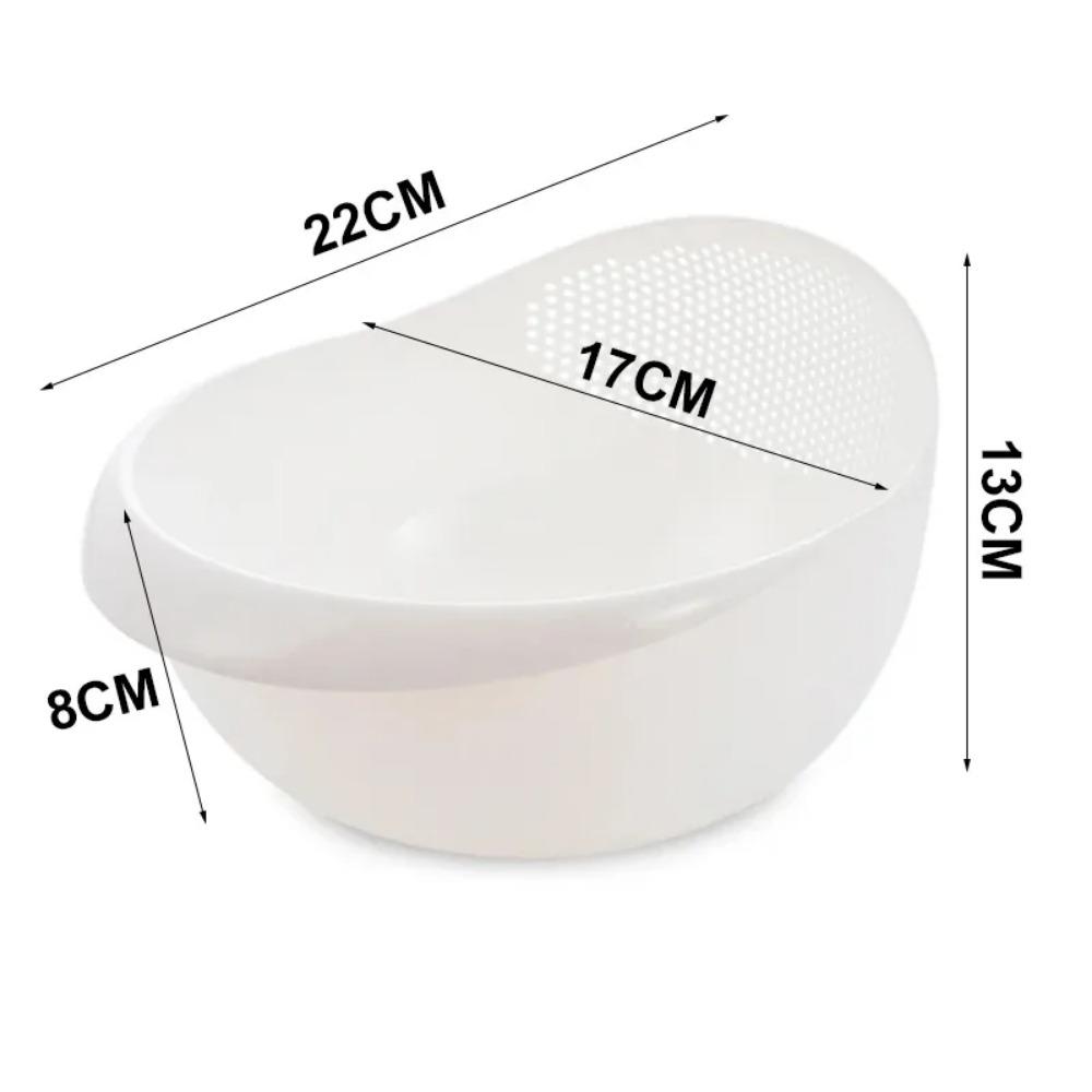 4pcs Kitchen Drain Basket Rice Sieve Plastic Colander Rice Bowl Fruit Vegetable Washing Strainer Basket Sink Drain Kitchen Tools