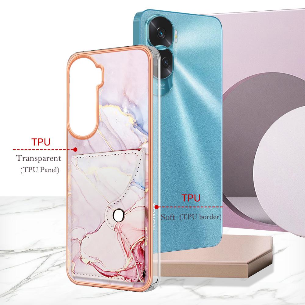 Чехол для телефона с цветным мрамором IMD и слотами для карт Honor 200 Lite, Honor X7b, Honor X8b, Honor X9b, Honor 90, Honor Magic5 Pro, Honor X6a, Honor X7a..