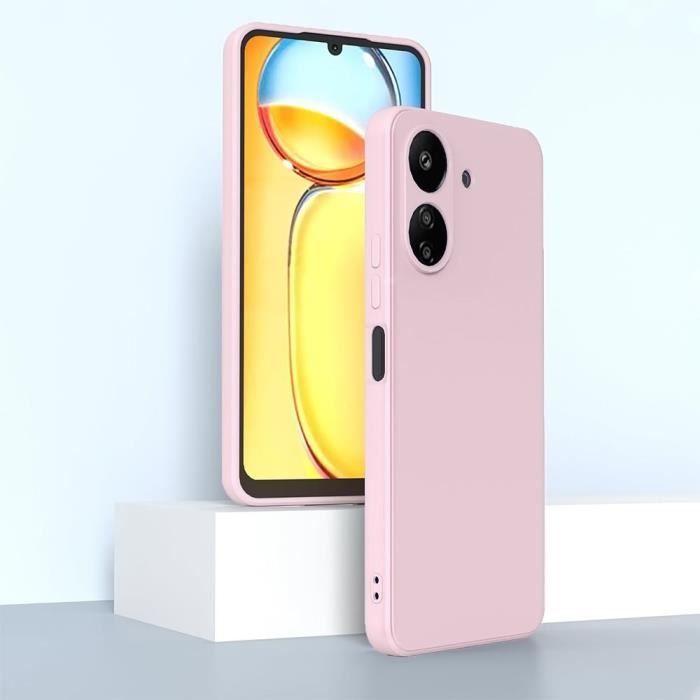 Coque pour Xiaomi Redmi Note 12 5G - Protection Silicone - Antichoc - Rose Clair - Souple - Légère