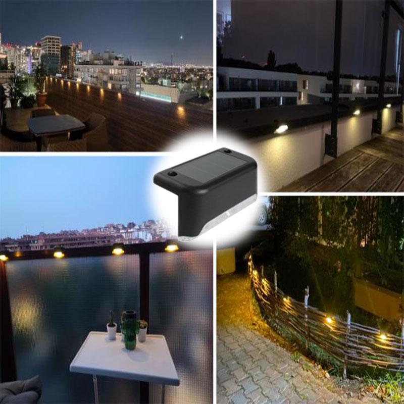 1/4/8Pack Solar Deck Lights Outdoor Step Lights Waterproof Led Solar Lights for Railing Stairs Step Fence Yard Patio and Pathway