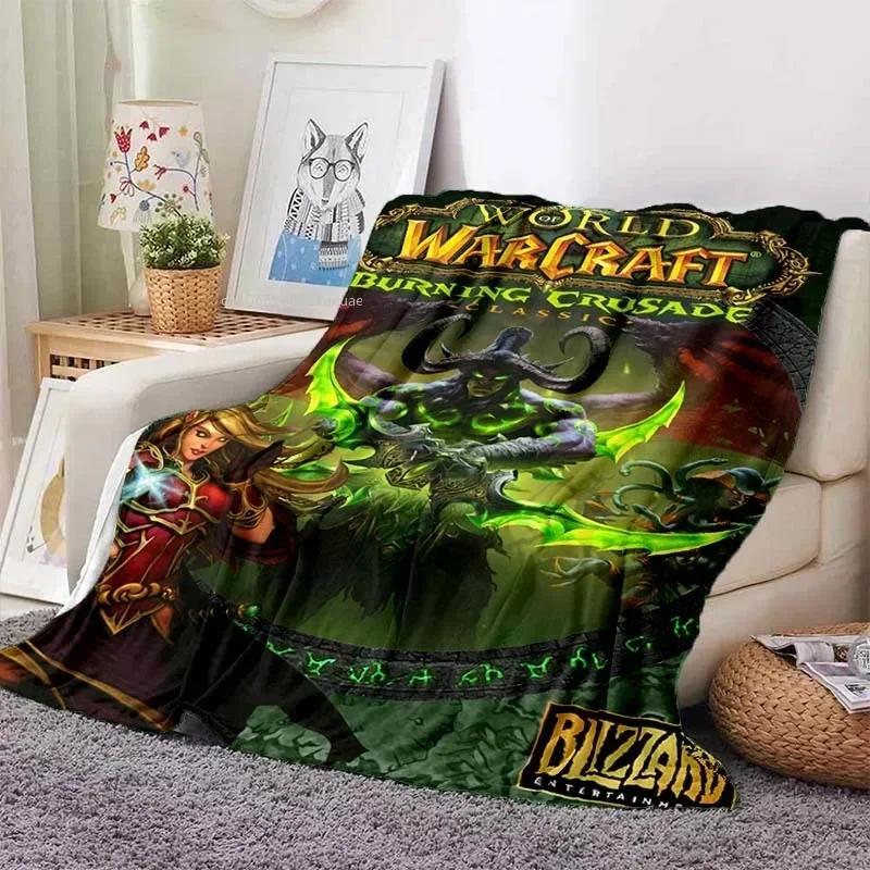 Плед World of Warcraft Фланелевый плед Мир Магии и Безграничных Приключений Мягкий Удобный Плед для Дома и Путешествий