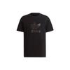 Logo Letter Print Crew Neck Short Sleeve T-Shirt Men Tops Black H13489