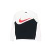 Nike Sportswear Swoosh Casual Crew Neck Pullover Sweatshirt Men Tops Black White CZ4922-010