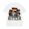 Kittler Смешной Кот Животное Мем Футболка Подарок для Мужчин Женщин Мода Повседневный Стиль с Юмором Футболка Высокое Качество Круглый Вырез Хлопковая Футболка