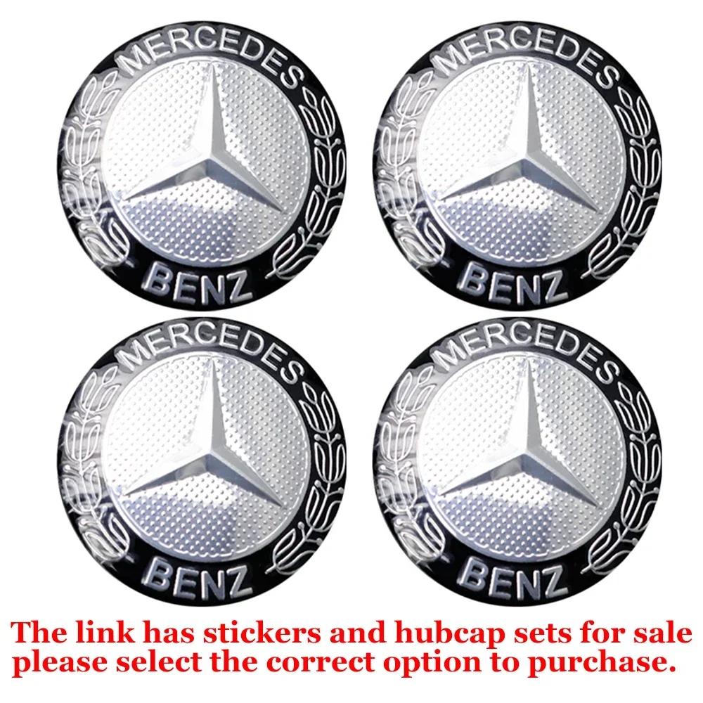 56/60/63/65/68MM Car Badge Wheel Center Cover Hub Cap Stickers Mercedes Benz A B C Class AMG Smart Fortwo 451 W203 W202 Gla