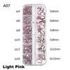 3D Nail Art  12-Grid Super-Shiny Flatback  Decorative Nail Art Adhesive Multiple Shapes Diy Nail Designs