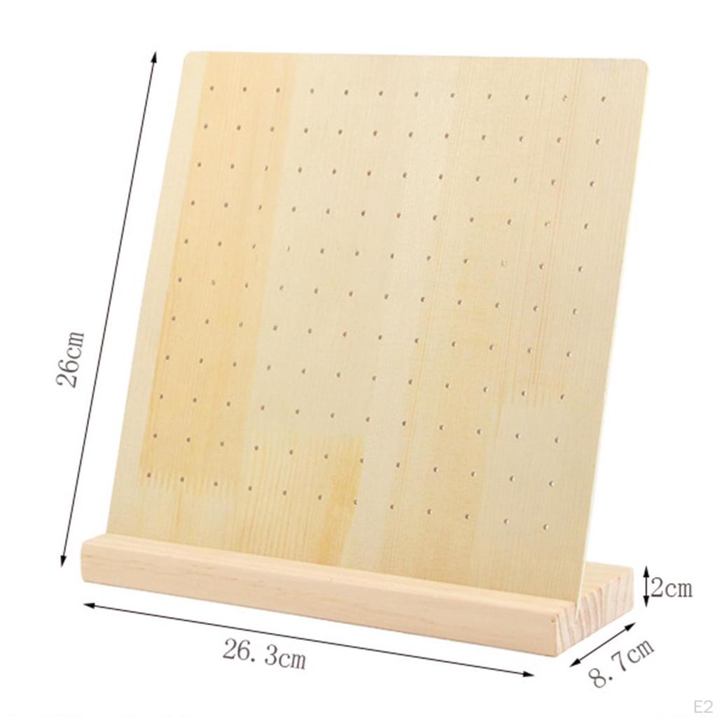 Wooden Pegboard Display Stand Jewellery Rack Organizer Earring for Selling
