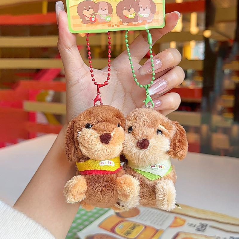 Penguin Panda Cute Dog Cartoon Animal Magnetic Plush Pendant For Bag Decor