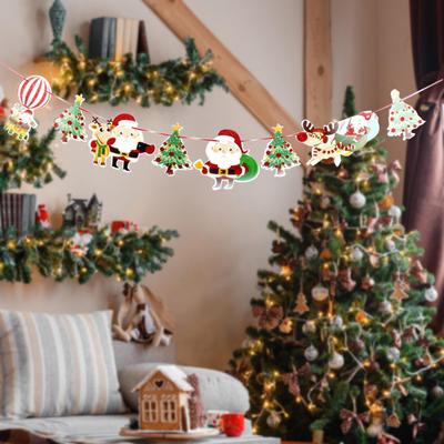 Рождественский баннер, гирлянда, поделки, DIY, искусство, украшение, центральный элемент декора, бумажный подвесной