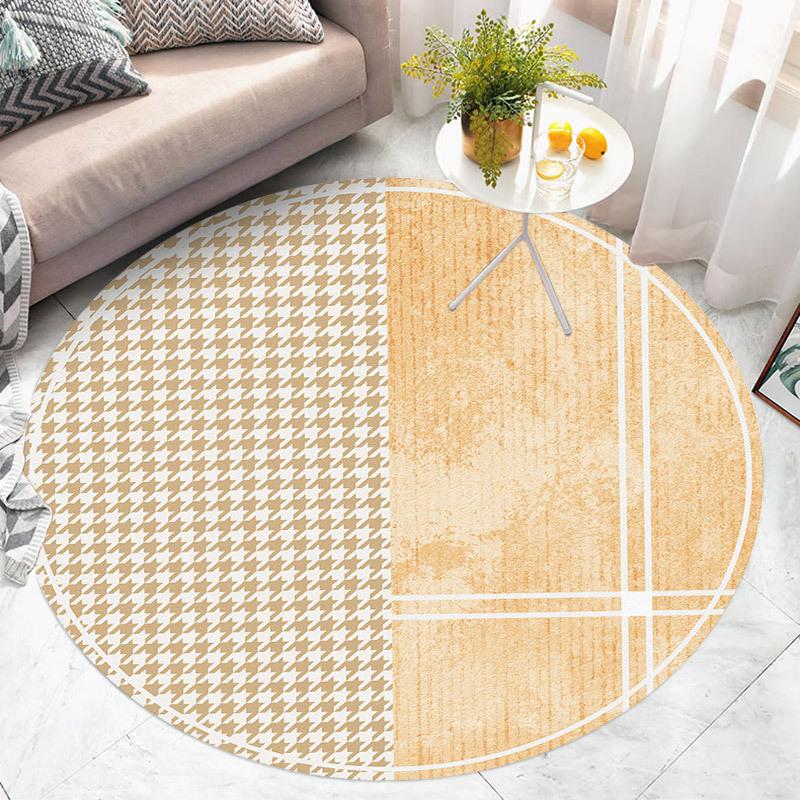 Круглые ковры для гостиной, большие ковры для спальни, компьютерного кресла, входной двери, коврик, можно стирать