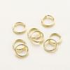 50-200Lot 14K 18K Gold Necklace Open Single Jump Ring Lobster Clasp Connector Split Ring Fitting Diy Jewelry Making Accessories