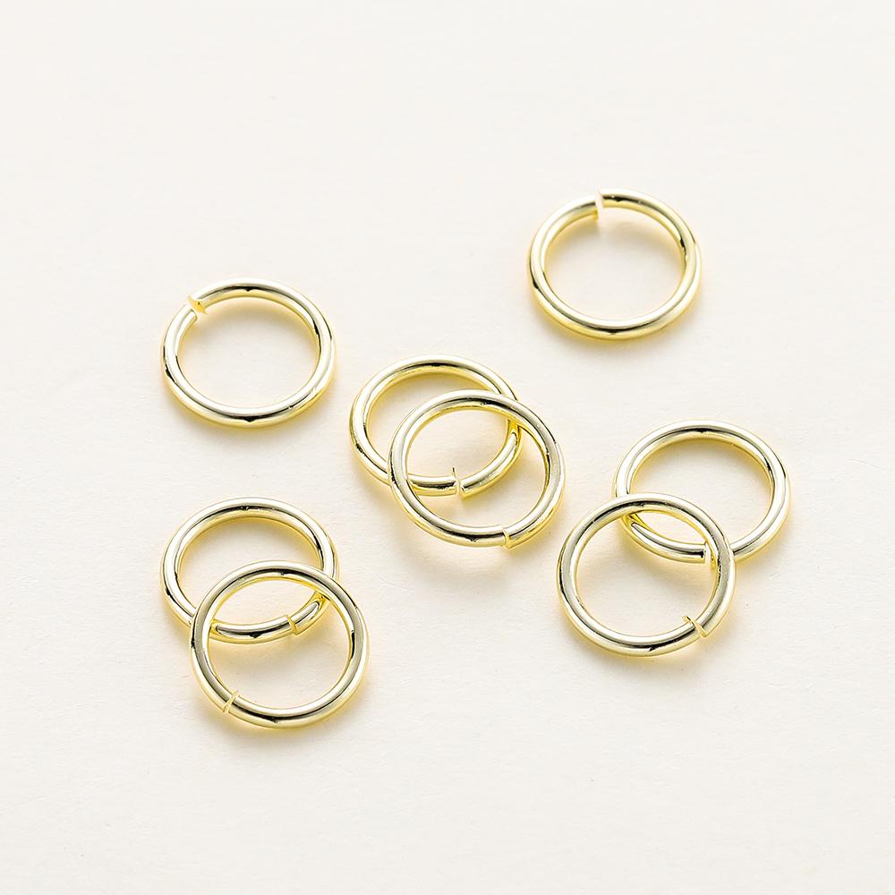 50-200Lot 14K 18K Gold Necklace Open Single Jump Ring Lobster Clasp Connector Split Ring Fitting Diy Jewelry Making Accessories
