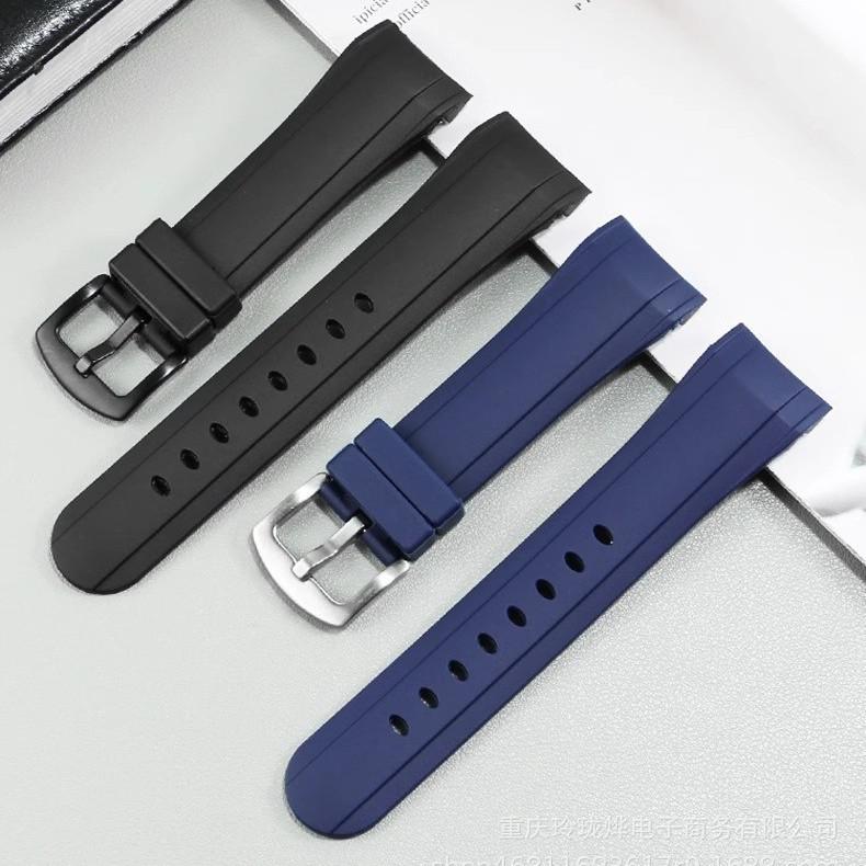 In-Stock 24mm Rubber Watch Strap for Graham Chronograph Racing Rivet Tiger/RT