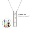 Stainless Steel Breathing Whistle Necklace: 12 Constellation Pendant for Meditation, Anxiety Relief, Mindfulness, 528Hz Charm