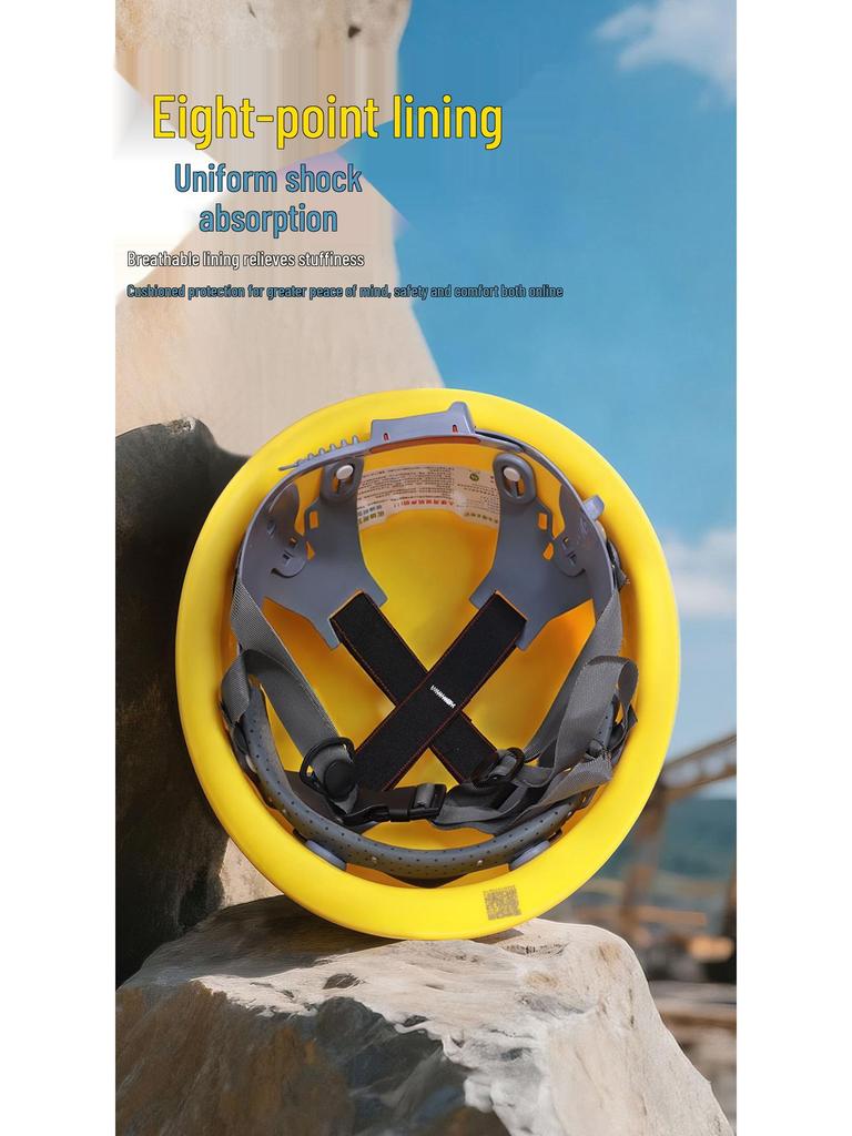 Iron Head Kung Fu Standard Breathable Anti-Impact Construction Safety Helmet with Customizable Print.