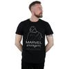 Marvel Mens Black Panther Single Line T-Shirt