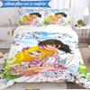 Panda And sweet Friendship 3pcs K-pop music group Bedding set,Ideal for Bedroom, Dormitory,Including Duvet Cover And 2pcs Pillowcases,Fan gifts