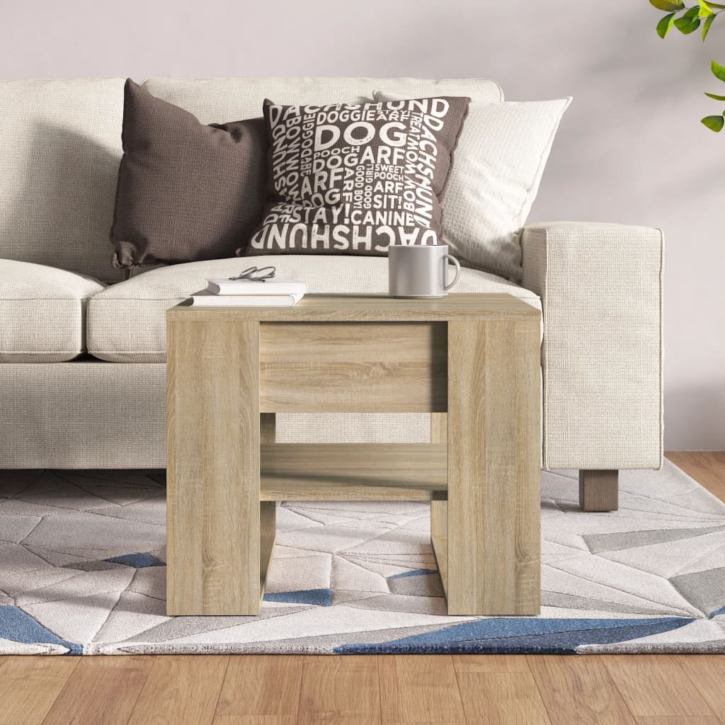 Coffee Table Sonoma Oak 55.5 x 55 x 45 cm Particleboard