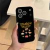 Чехол для телефона с игрой S-Stardew V-Valley Для IPhone 17 Air 16 E Pro Max 15 14 13 Mini 12 Pro 11 Max Plus Черный Мягкий чехол