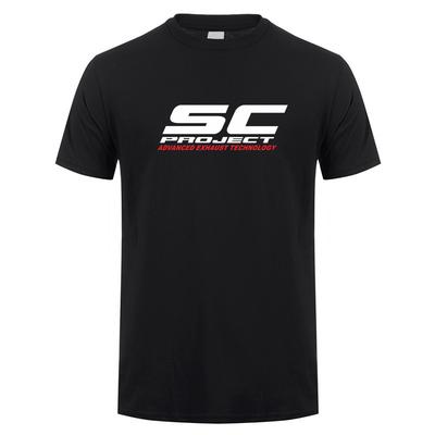 Футболка Летняя Мужская Хлопковая с Коротким Рукавом Футболка SC Project Мужские Подарки Мотоциклетный Топ