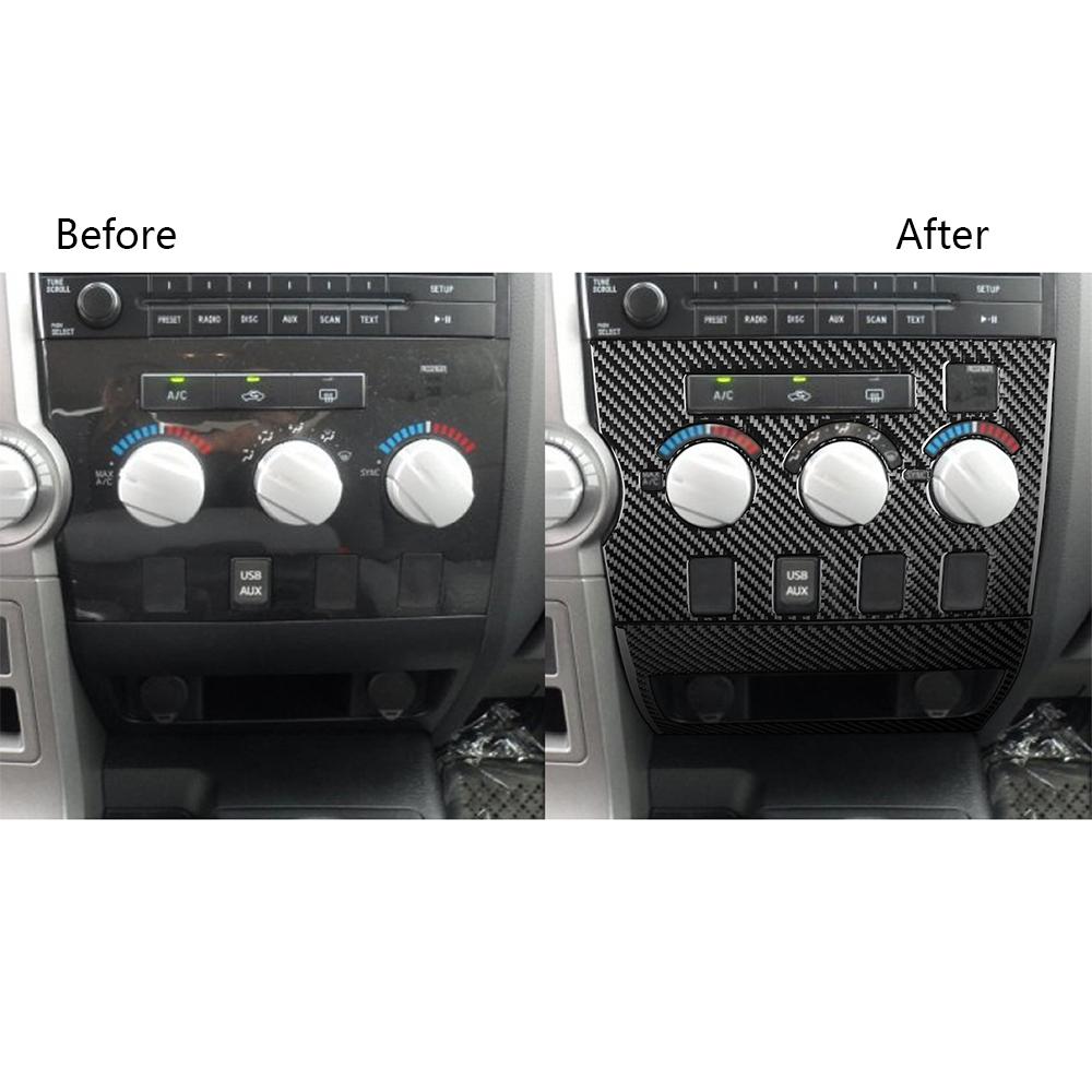 Carbon Fiber Look Air Conditioning Panel Cover Trim For Toyota Tundra 07-13