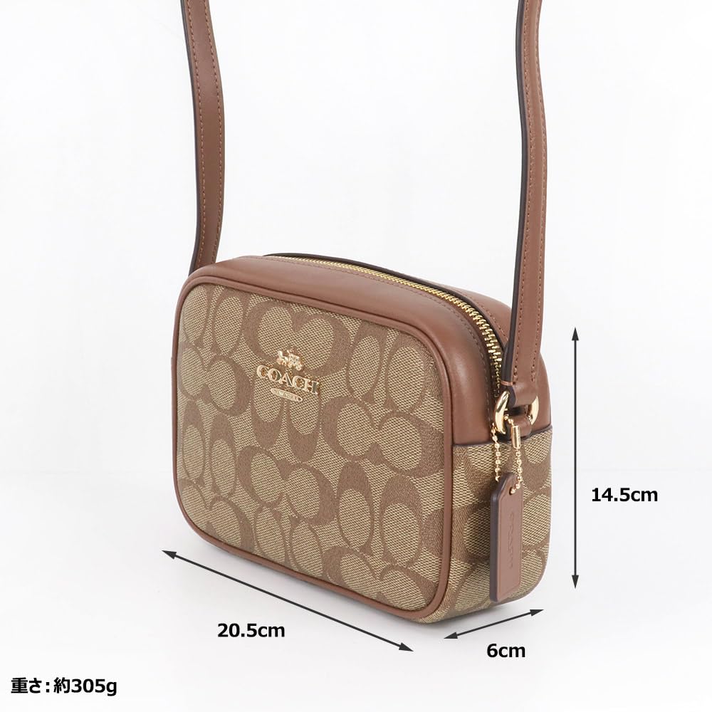 Сумка FCQ874 CQ874 Khaki x Saddle 2 Jamie Signature из ПВХ-кожи, мини-сумка для фотоаппарата, женская [Coach] (Рюкзак) [Продукт аутлета] [Бренд] [Товар]