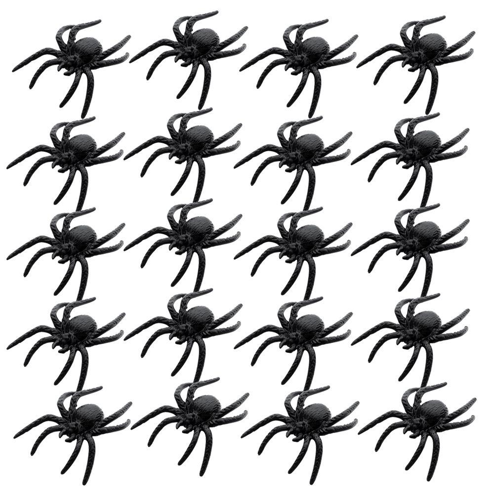 Black Spider Web Novelty Toy Plastic Fake Spider Decorative Spiders Prank Toys Haunted House Prop