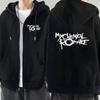 Толстовка с принтом My Chemical Romance на молнии Осень Зима Повседневная Мода Уличная Одежда Пальто Свитшоты на молнии с длинным рукавом из флиса