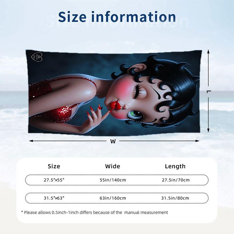 Large Beach Towel Quick Dry Absorbent Towel For Beach IndoorBetty Boop