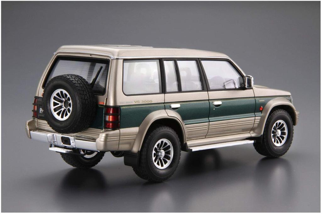Aoshima Bunka Kyozai Модель автомобиля серии Mitsubishi V43W Pajero Super Exceed 1991 года, пластиковая модель 1/24 № 107