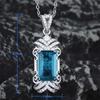 Изысканный кулон London Blue Topaz Nothing Sapphire подходит для повседневной женской вечеринки, модные украшения