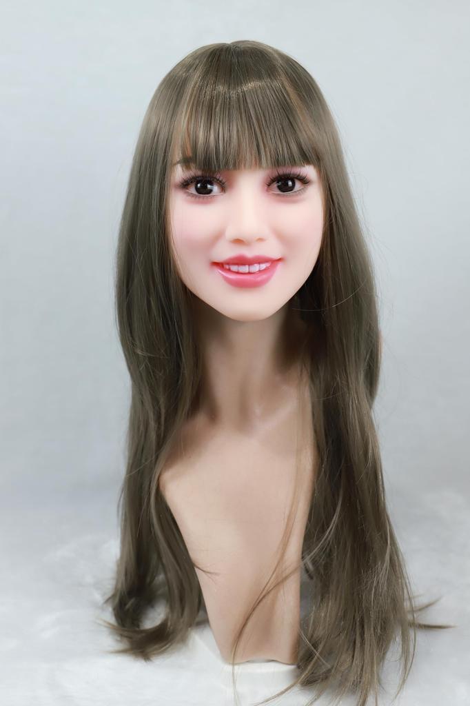 Figure head TPE head wig 2 connection wig type long hair not only, high-quality head, only, type, methods, #212-W060 (stand included)