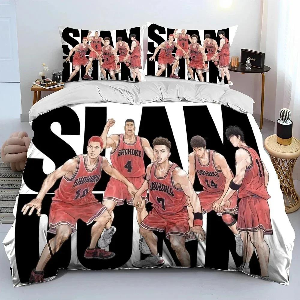 3D Принт Аниме Slam Dunk Постельный Комплект Пододеяльник Комплект Постельного Белья Покрывало Наволочка Одеяло Кинг Квин Размер Мальчики Взрослый Постельный Комплект