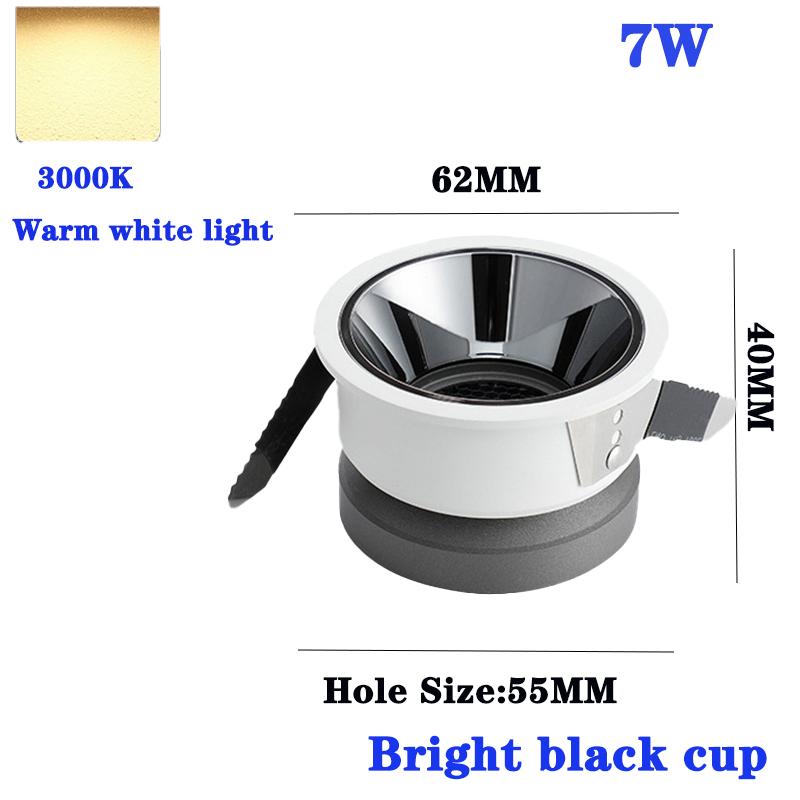 Современный светодиодный потолочный точечный светильник Downlight для внутреннего освещения, встраиваемый круглый точечный светильник для коммерческой гостиной, столовой, спальни, COB