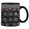 Индикатор Приборная панель самолета Пилот Авиация Вентилятор День отца Папа Керамическая кружка для кофе с отметкой Машиностроение
