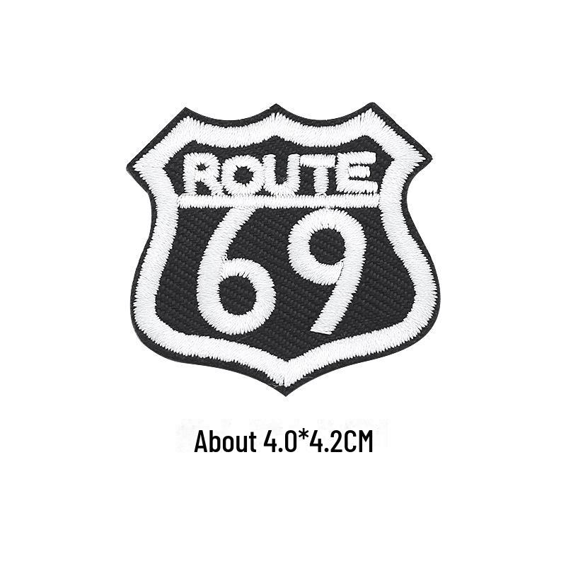 Черная самоклеящаяся вышитая нашивка для самостоятельного ремонта и украшения одежды