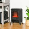Electric Floor Fireplace, 2 Heat Settings, Realistic Flame Effect, Versatile