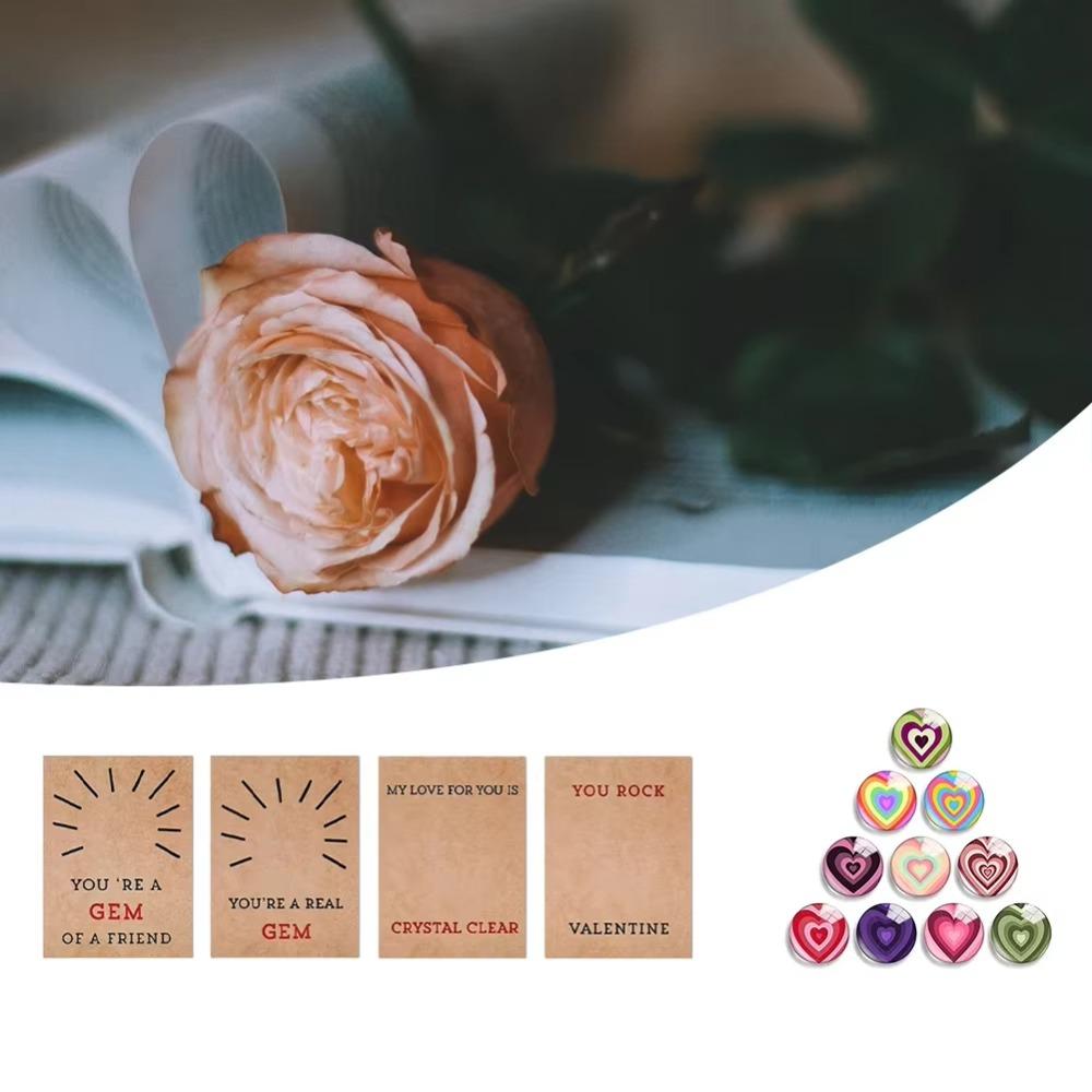 Valentines Day Gifts Valentine's Day Love Hearts Durable Heart Ornaments 24 Pack Valentines Cards