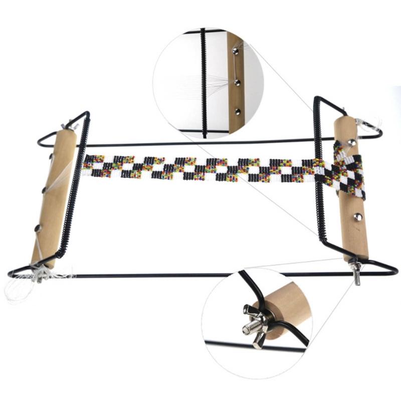 1 Набор ткацкий станок для бисероплетения с деревянной ручкой и металлическим челноком, легкий, прочный, инструмент для изготовления украшений своими руками, для ожерелий, браслетов