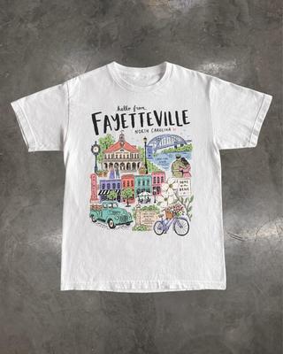 Fayetteville NC Shirt, Vintage North Carolina Landmark Travel Souvenir Graphic Tee