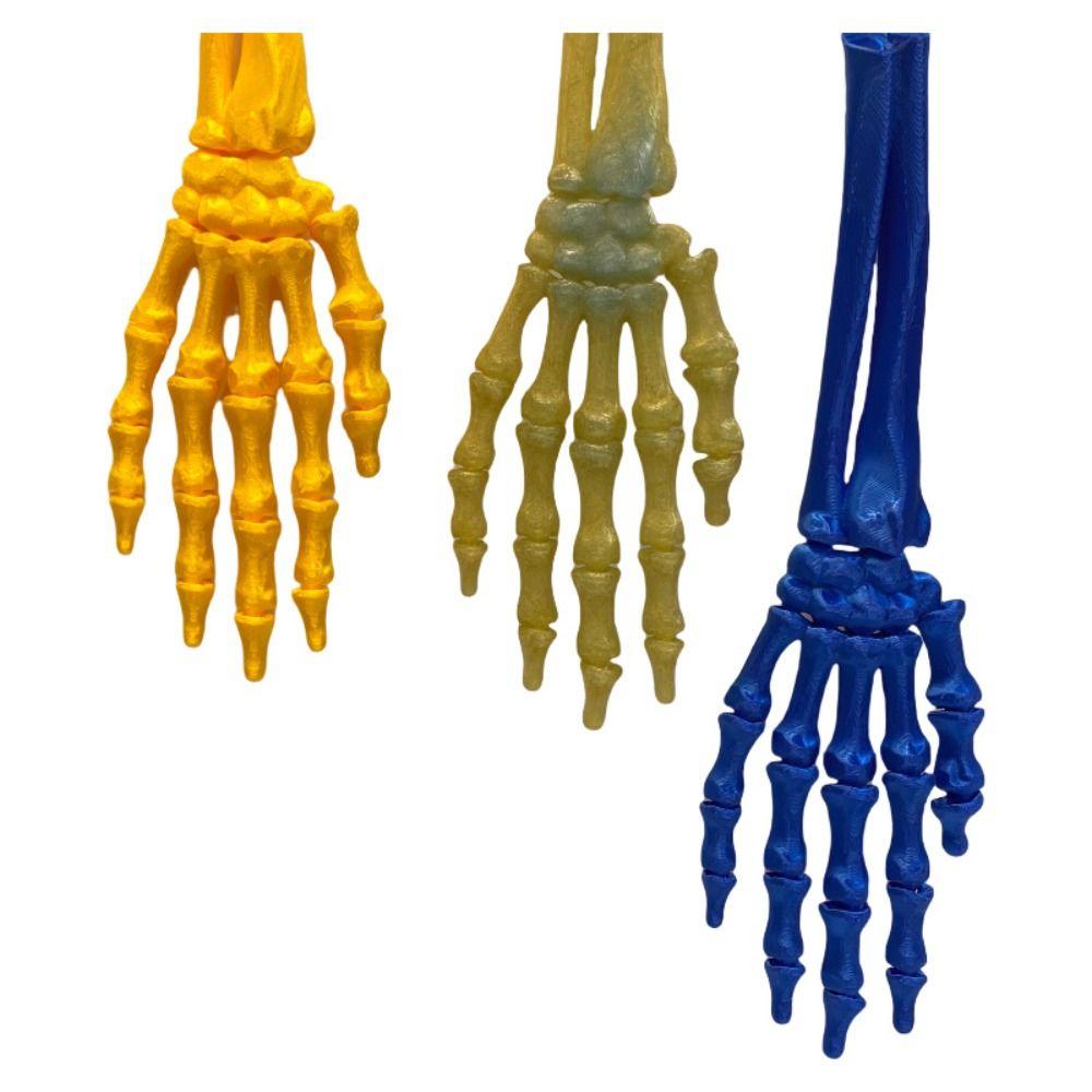 2PCS 7 Colors Simulated Skeleton Palm PLA Halloween Skull Hand Table Ornament