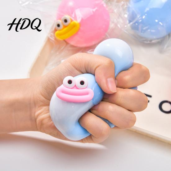 Calming Hand Toy Cartoon Sausage Mouth Stress Ball Relief Big Eyes Squeeze Fidget Slow Rising Home Office Worker Desk Reducer