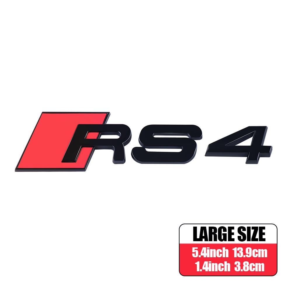 RS3 RS4 RS5 RS6 RS7 RS8 Logo Car ABS Emblem Body Tail Trunk Decoration Sticker Accessories For Audi A1 A2 A3 A4 A5 A6 A7 A8 RS S