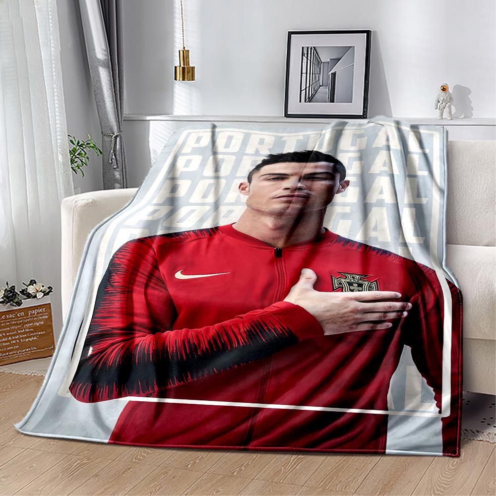 Cristiano Ronaldo Blanket Comfortable Perfect For Chair Bedding Office Four Seasons Universal Stylish Decor Unique Gift For Family And Friends Camping