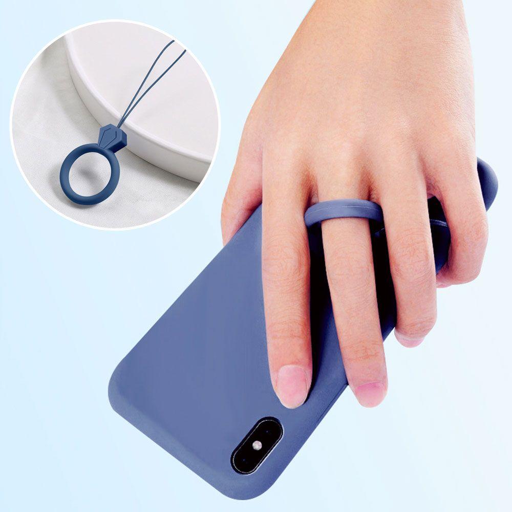 Anti-lost Soft Rubber Keys Phones Strap Mobile Phone Lanyard Silicone Ring Pendant Ring Strap