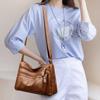 Cross-border женская мягкая кожаная сумка-мессенджер универсальная женская сумка среднего возраста многослойная вместительная сумка через плечо