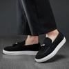 Модная Роскошная Обувь для Мужчин Удобный Бренд Джентльменские Лоферы с Кисточками Уличная Обувь Досуг Прогулки Мужские Мокасины Замшевая Кожа Мужчина