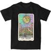 Psychadelic Tarot The Moon Apparel T-Shirt Men Women Neon Psychic Trippy Art Leisure Cotton Graphic Printed Tee Shirts